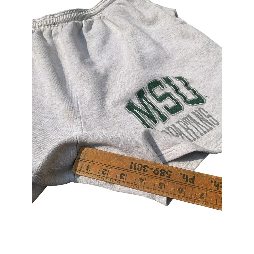 Vintage Michigan State Spartans Sweat Shorts Gray Grey Med MSU Santee Sweats XL
